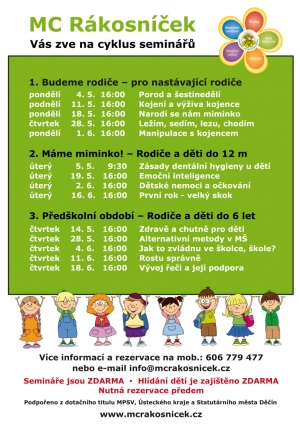 &Scaron;kola rodičů a centrum osobn&iacute;ho rozvoje a rodiny v MC R&aacute;kosn&iacute;ček