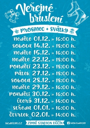 Veřejn&eacute; bruslen&iacute; v prosinci