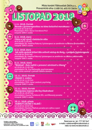 Listopadov&eacute; předn&aacute;&scaron;ky v R&aacute;kosn&iacute;čku