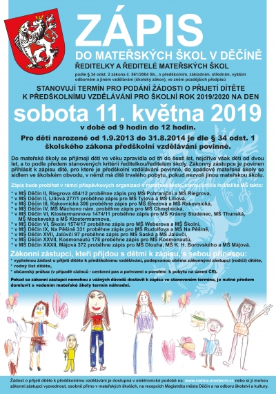 Z&aacute;pis do mateřsk&yacute;ch &scaron;kol