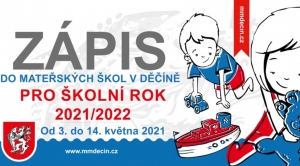 Z&aacute;pisy do mateřsk&yacute;ch &scaron;kol: 3. - 14. května 2021