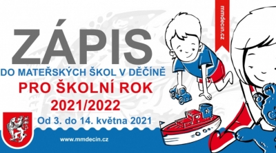 Z&aacute;pisy do mateřsk&yacute;ch &scaron;kol: 3. - 14. května 2021