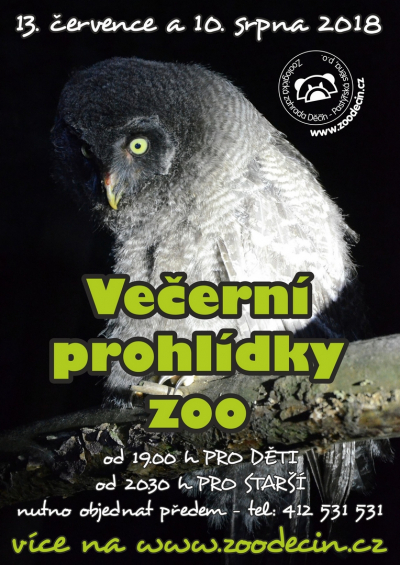 Zoo Děč&iacute;n zve na nočn&iacute; prohl&iacute;dky