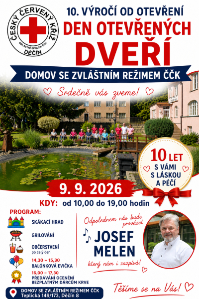 Den otevřených dveří v Domově se zvláštním režimem Českého červeného kříže