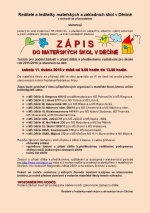 Z&aacute;pis do mateřsk&yacute;ch &scaron;kol bude letos v dubnu