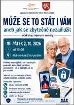 Může se to stát i Vám aneb jak se zbytečně nezadlužit - workshop nejen pro seniory