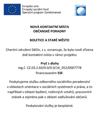 Nov&aacute; kontaktn&iacute; m&iacute;sta občansk&eacute; poradny