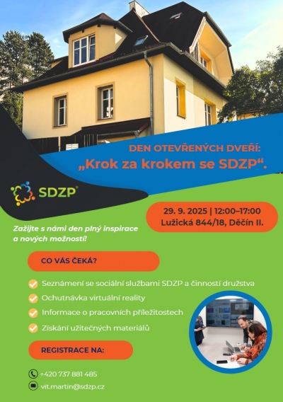 Den otevřen&yacute;ch dveř&iacute;: &bdquo;Krok za krokem se SDZP&ldquo;