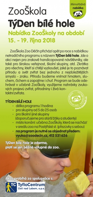 Zoo ček&aacute; T&yacute;Den b&iacute;l&eacute; hole