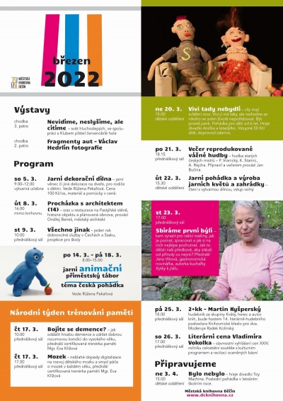 Program v knihovně na březen