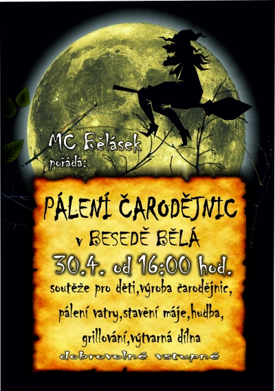 P&aacute;len&iacute; čarodějnic v Besedě Běl&aacute;