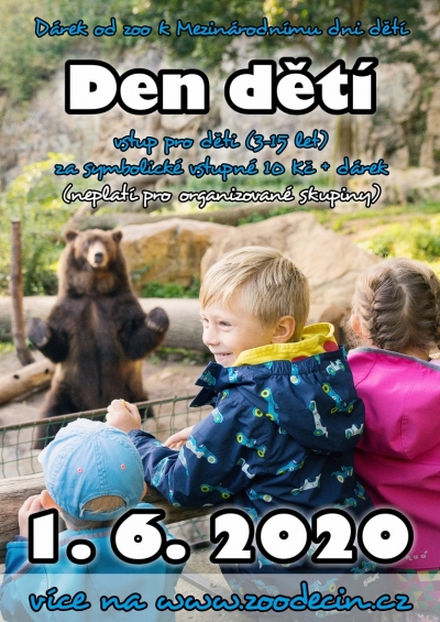 Den dět&iacute; oslav&iacute; zoo vstupem pro děti jen za desetikačku