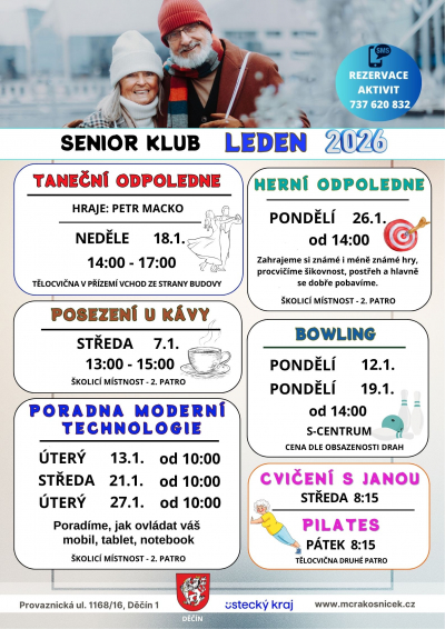 Lednov&eacute; akce v Senior klubu R&aacute;kosn&iacute;ček Děč&iacute;n
