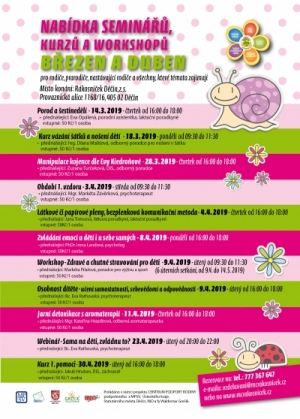 R&aacute;kosn&iacute;ček Děč&iacute;n zve na kurzy, workshopy a semin&aacute;ře