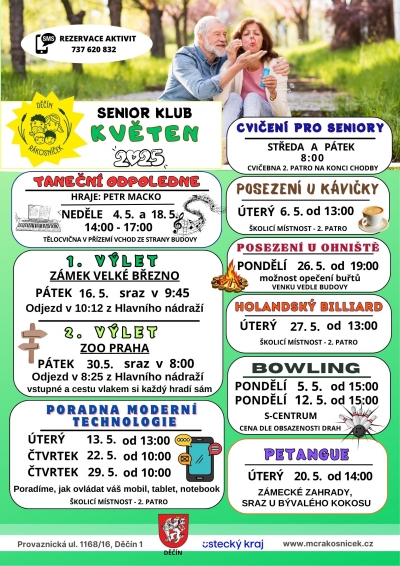 Senior klub - akce KVĚTEN 2025