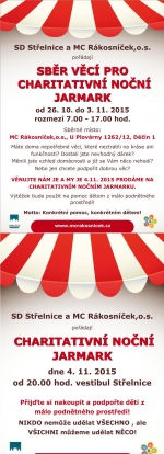 MC R&aacute;kosn&iacute;ček poř&aacute;d&aacute; sběr věc&iacute; a nočn&iacute; jarmark