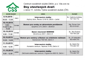Otevřen&eacute; dveře v soci&aacute;ln&iacute;ch služb&aacute;ch