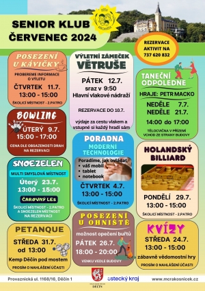 Letn&iacute; program senior klubu v R&aacute;kosn&iacute;čku