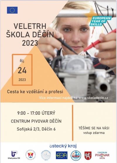 VELETRH &Scaron;KOLA DĚČ&Iacute;N 2023 - Cesta ke vzděl&aacute;n&iacute; a profesi