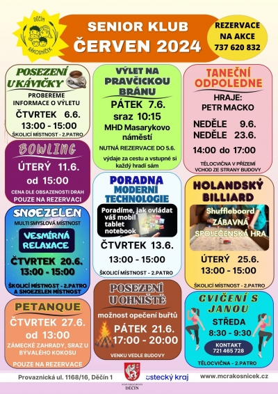Červnov&eacute; dny v Senior klubu R&aacute;kosn&iacute;ček