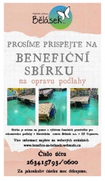 Benefičn&iacute; sb&iacute;rka na opravu podlahy