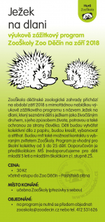 Zoo&scaron;kola - Ježek na dlani
