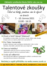 ZU&Scaron; zve na talentov&eacute; zkou&scaron;ky