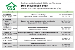 T&yacute;den soci&aacute;ln&iacute;ch služeb i v Děč&iacute;ně