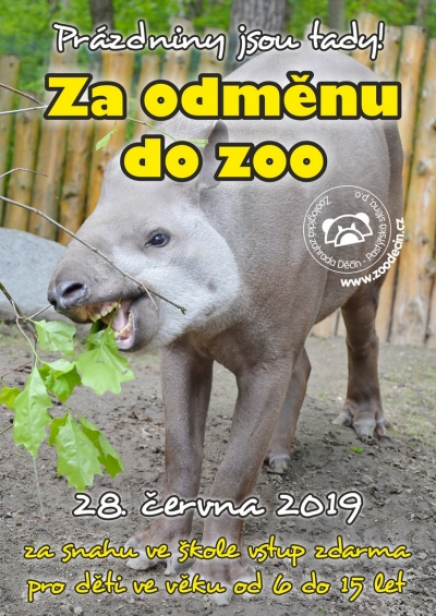 Zoo Děč&iacute;n odměn&iacute; &scaron;kol&aacute;ky za snahu ve &scaron;kole vstupem zdarma!